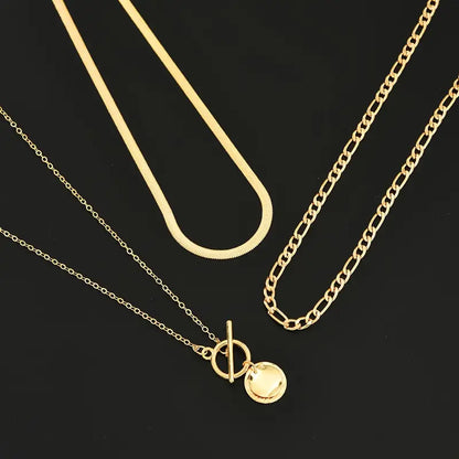 Collier superposé en pièce texturée Savira | Or