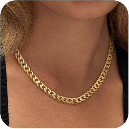 Cavaro™ | Collier Chunky en Maillons Cubains Dorés