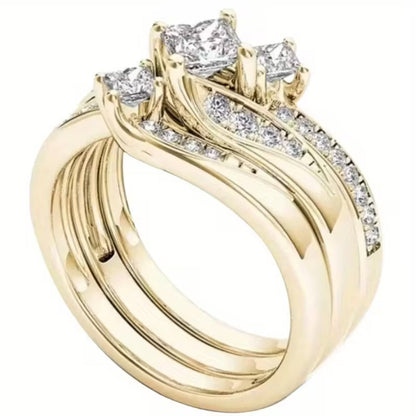 Bague Halo Triple Taille Princesse