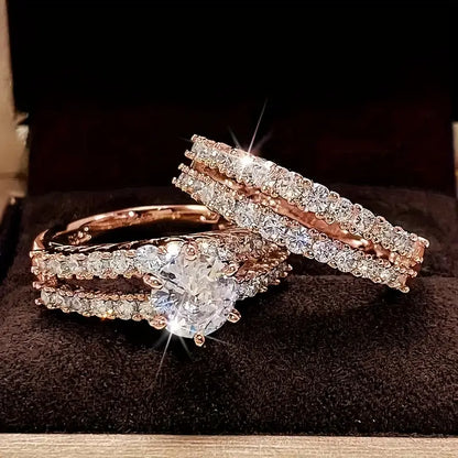 Ensemble de Bagues Éternelle Radiance | Or