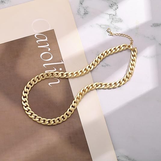 Cavaro™ | Collier Chunky en Maillons Cubains Dorés