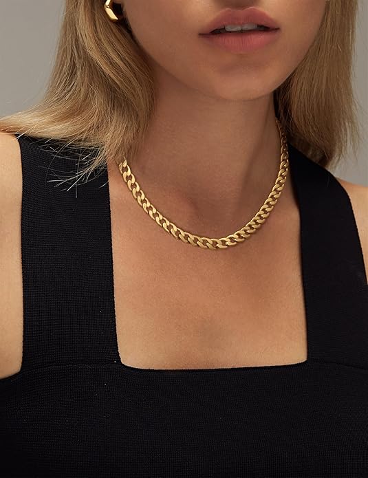 Cavaro™ | Collier Chunky en Maillons Cubains Dorés