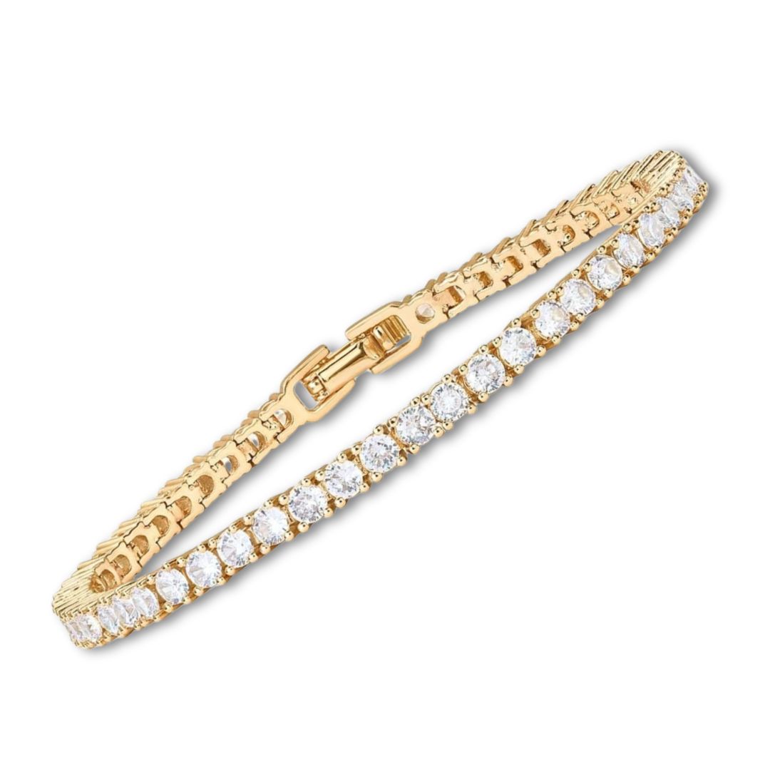 Lustra™ | Bracelet de tennis en Moissanite doré