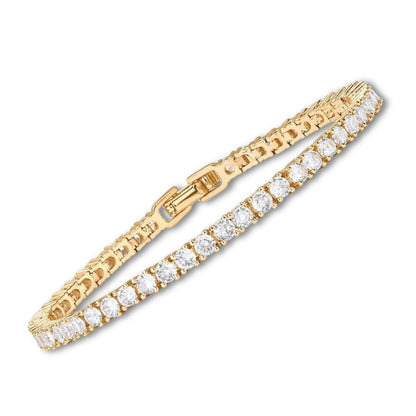 Lustra™ | Bracelet de tennis en Moissanite doré