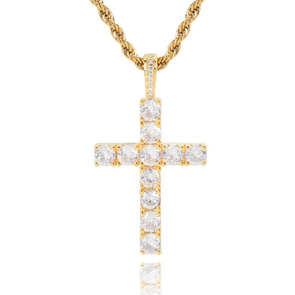 Faith™ | Collier en croix en moissanite doré