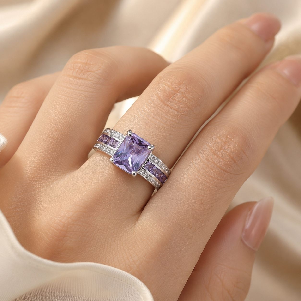 Bague en Argent et Améthyste
