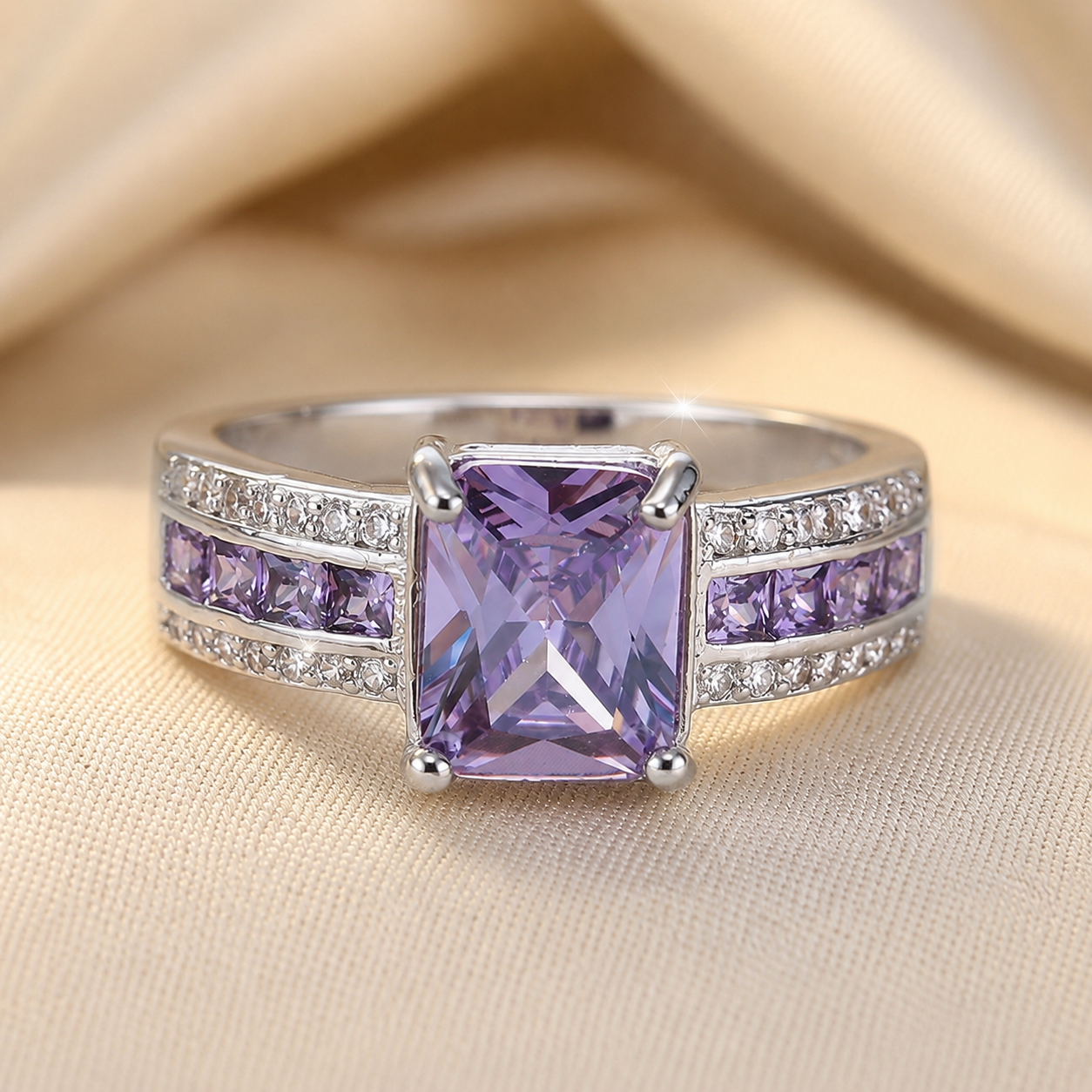 Bague en Argent et Améthyste