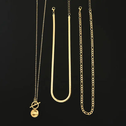 Collier superposé en pièce texturée Savira | Or