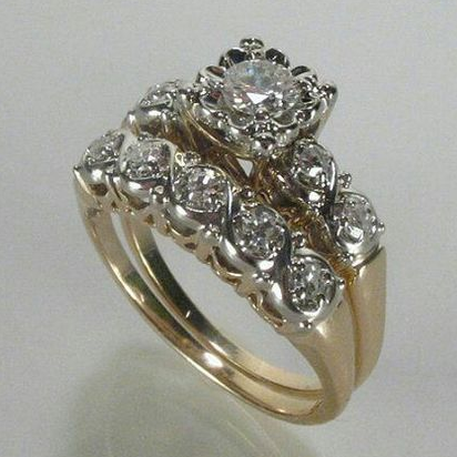 Bague Vintage en Or Étincelant