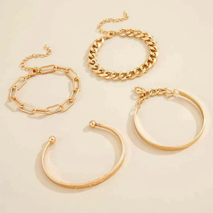 Ensemble de Bracelets Elan Mercer | Or Blanc